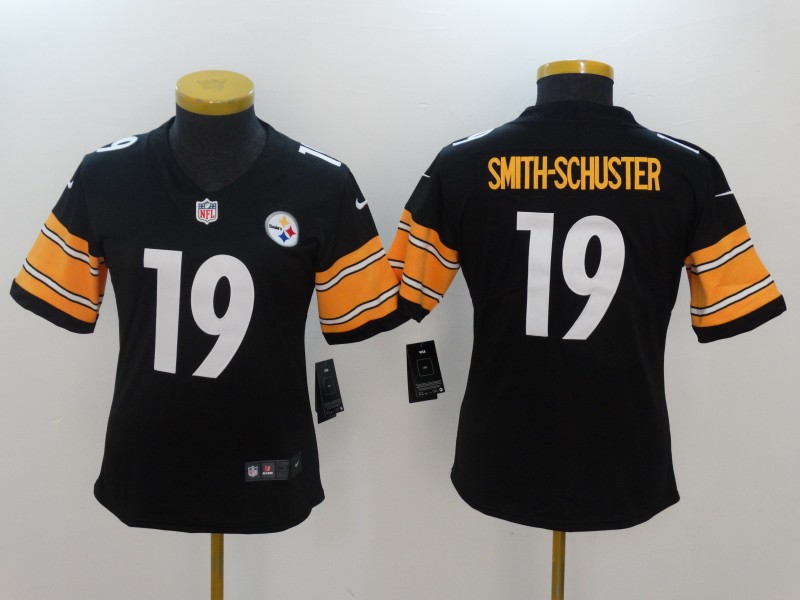 Women Pittsburgh Steelers #19 Smith-Schuster Black Nike Vapor Untouchable Limited NFL Jerseys